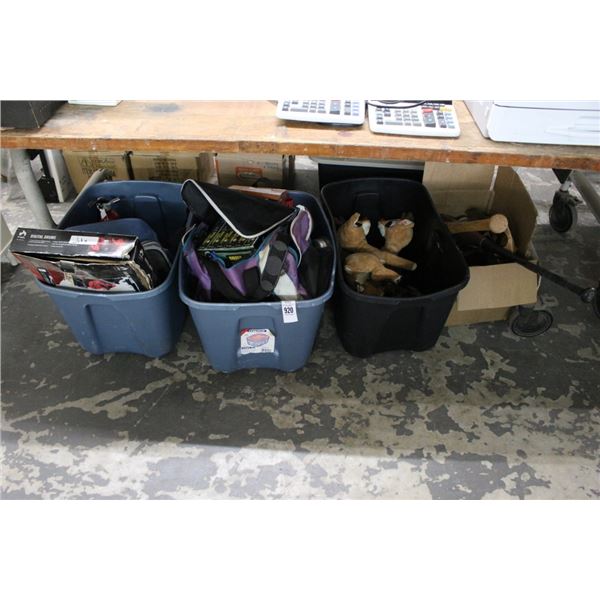Bins 4 w/Sporting Goods, Home Goods, Décor