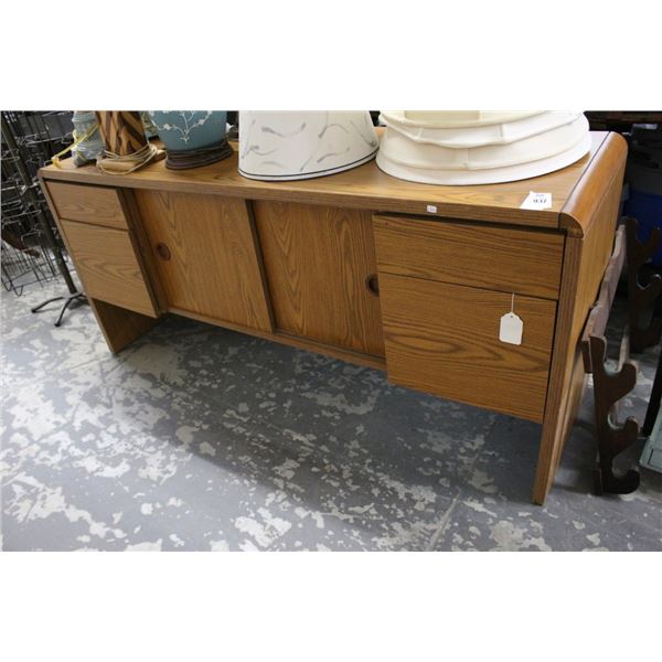 Oak Credenza