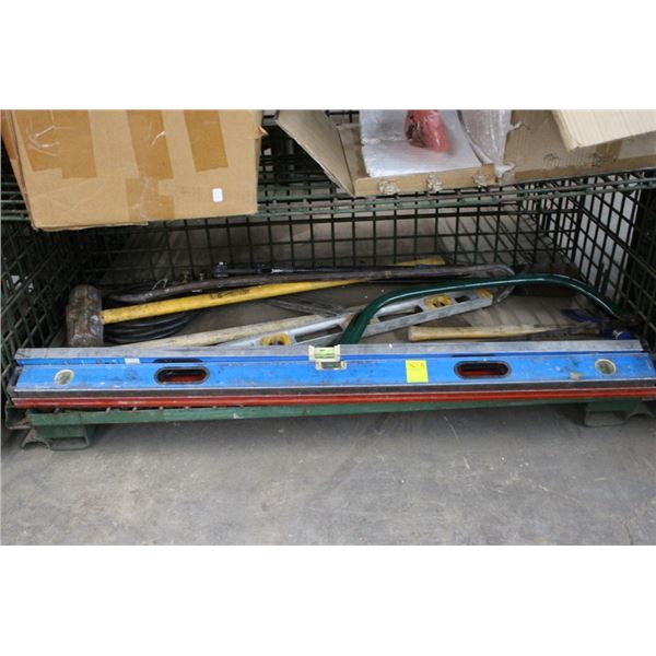 Levelers, Mallet, Axe, Asst. Hand Tools