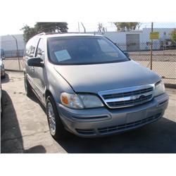 2001 Chevy Venture Vin. 1GNDX13E110263805 Automatic. Sold ODT. Buyer responsible for smog, taxes and
