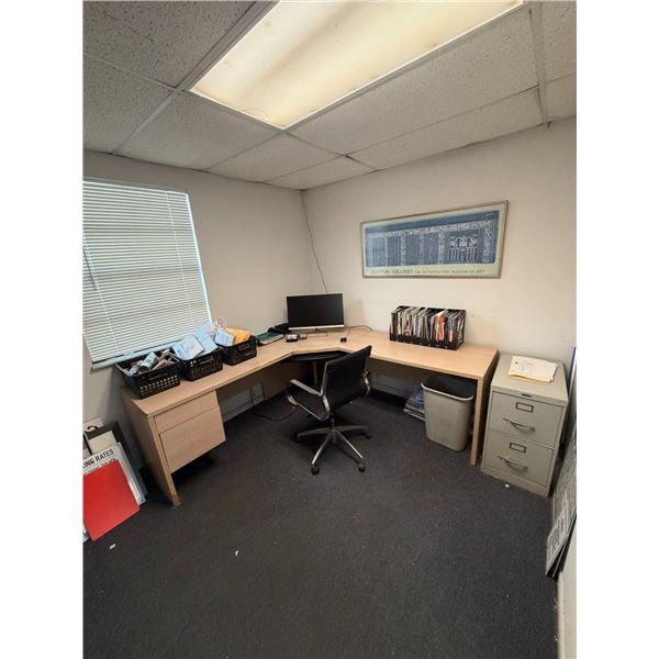Corner Desk, File Chair, Computer Peripherals, Office Supplies in Office