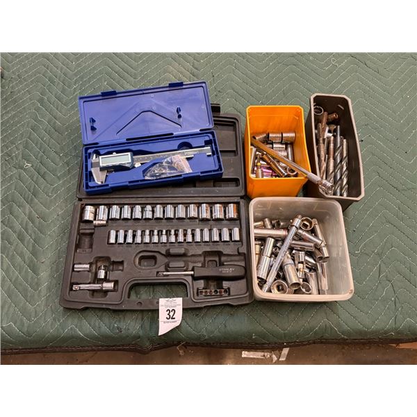 Sockets, Drill Bits, Caliper, Micrometer