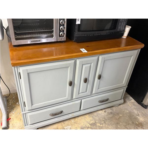 Grey/Oak Top Hall Cabinet w/Dinette