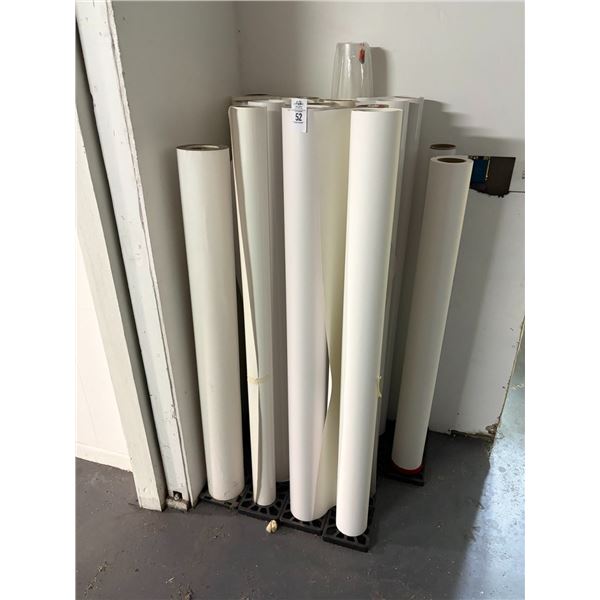 White Sign Materials Spools w/Stand