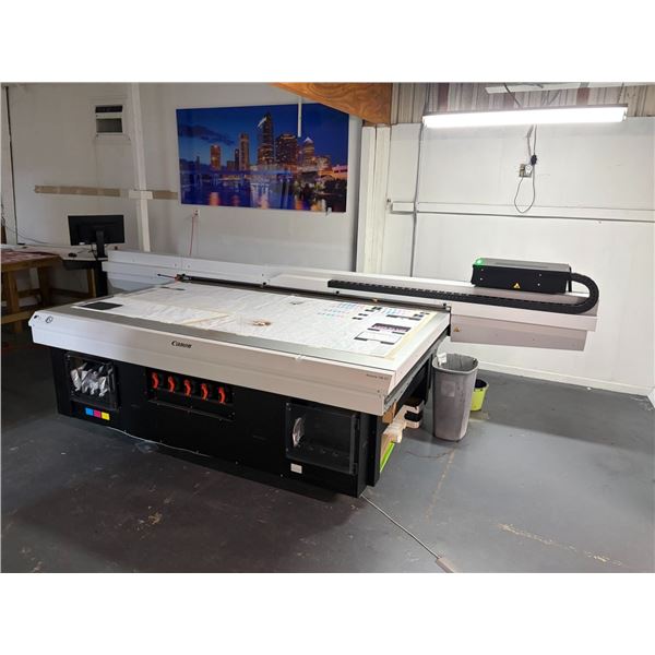 Canon Arizona 135GT  CNC  UV  Flat Printer w/Desk, Monitor  M # HY8370  S # 3304222