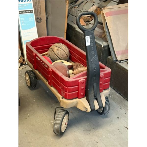 Radio Flyer Plastic Tow Wagon w/Sporting Goods