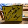 Image 1 : Speeding Fines Lighted Signs - Pair - No Shipping