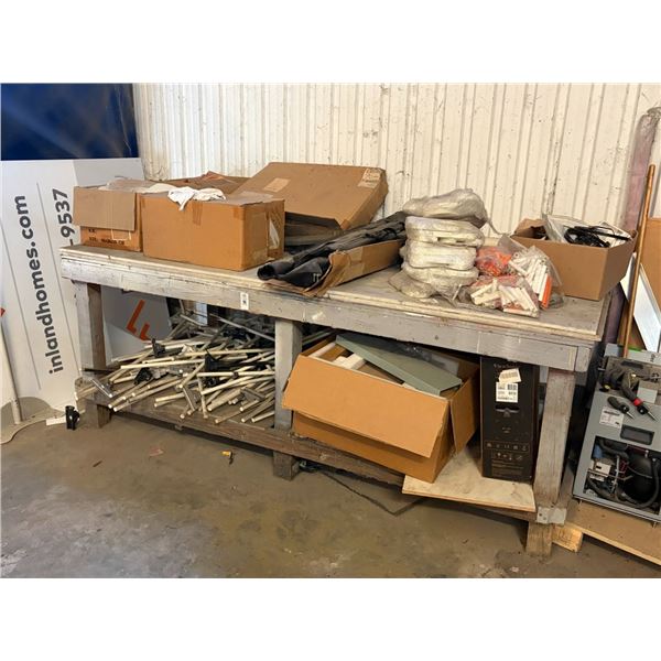 4'  X  8'  Work Bench w/Asst. Supplies, Sign Materials