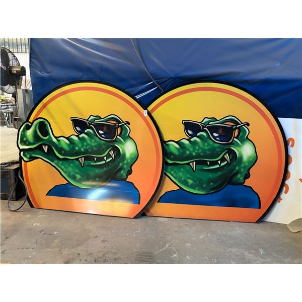 Large Alligator Arched Sign Sides - Pair