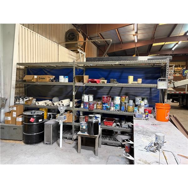 Heavy Duty Storage Shelving w/Waterfall Decks, Work Bench
