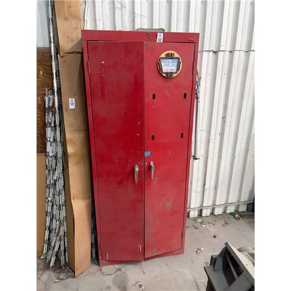 Metal Shop Cabinet w/Chaulk Gun, Hardware, Supplies