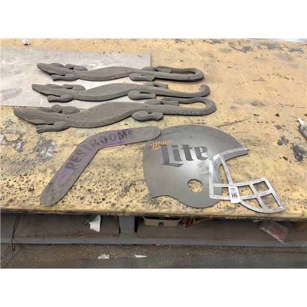 Miller Lite Advertising Helmet, Boomerang, Carved Geckos
