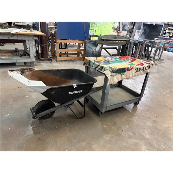 Wheelbarrow, Rubbermaid Cart, Tampa Bay Banner