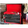 Image 1 : Husky Red  9 Compartment Toolbox w/Some Tools/Hardware