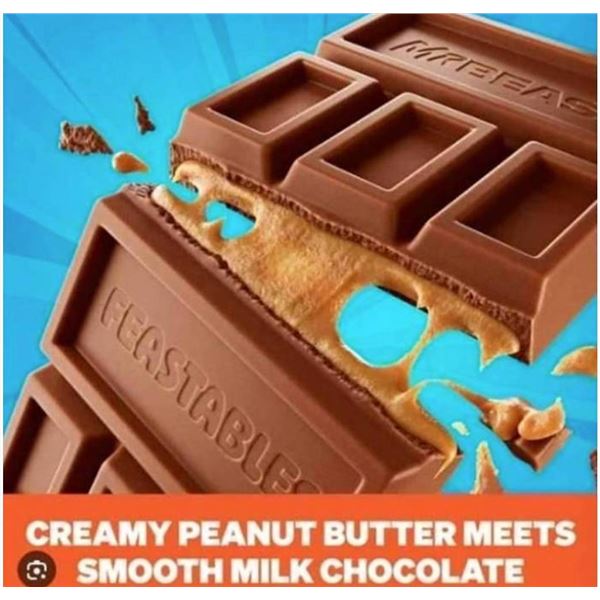 MrBeast Peanut Butter Chocolate Bars, 10 x 60g