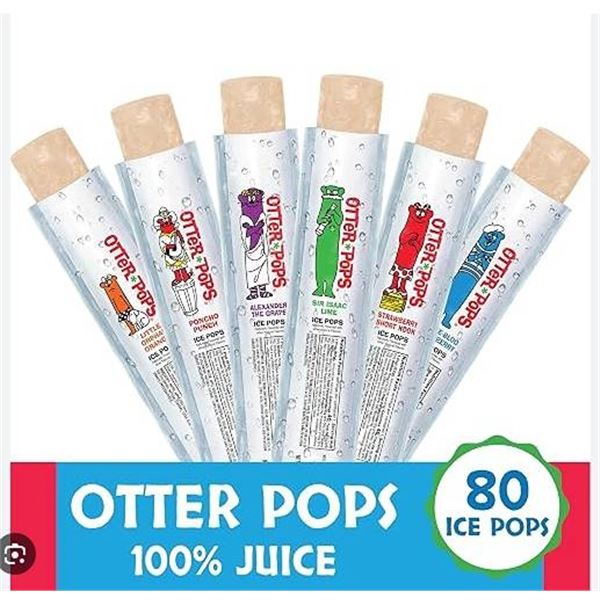 Otter Pops Original Ice Pops 80 Pack