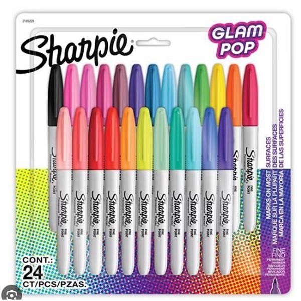 Sharpie Glam Pop Permanent Markers 24 Pack