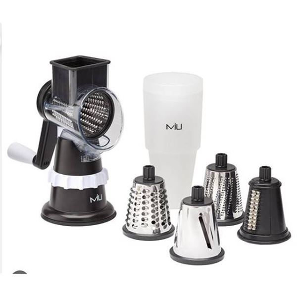 MIU Rotary Food Grater with 5 Stainless Drums