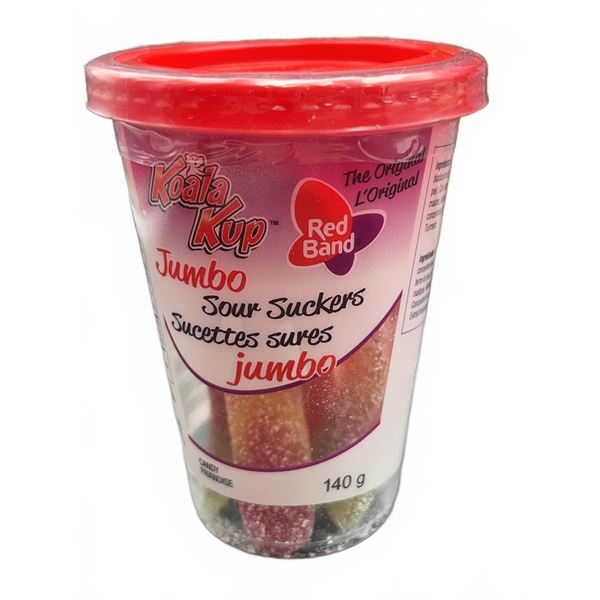 Koala Kup Jumbo Sour Suckers 140g (12 Pack)