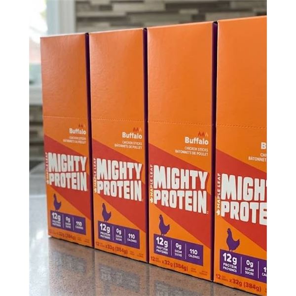 Maple Leaf Mighty Protein Buffalo Chicken PEPPERONI - 4 BOXES