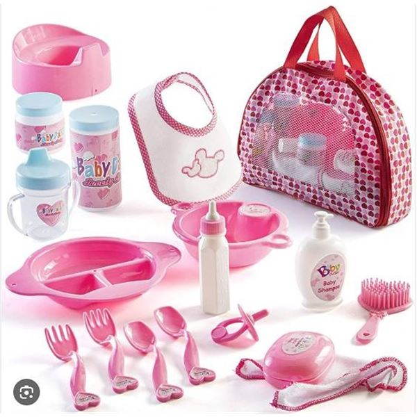 Prextex Baby Doll Accessories Set, 18pcs