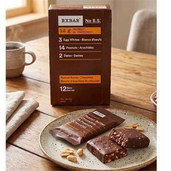 RXBAR Peanut Butter Chocolate Protein Bars 12
