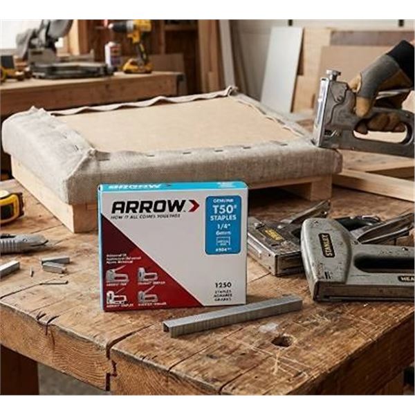 Arrow T50 Staples 1/4" 6 Packs of 1250ct