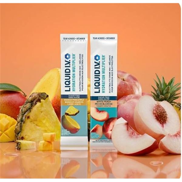 Liquid I.V. Hydration Multiplier WHITE PEACH & MANGO PINEAPPLE - 21 ct