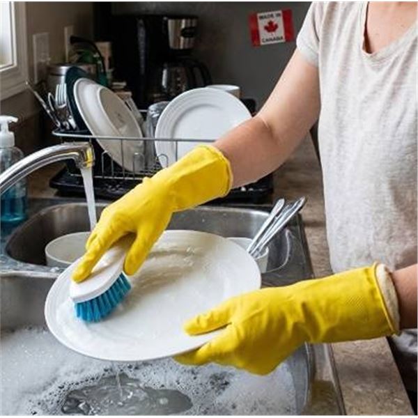 6 Pairs Co-op Gold Latex Gloves Small
