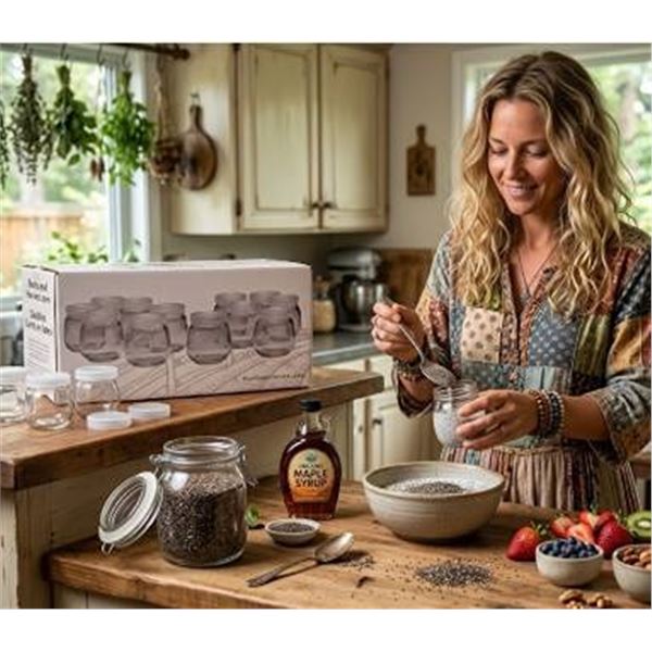Roots & Harvest Yogurt Jars Set, 12 Pack