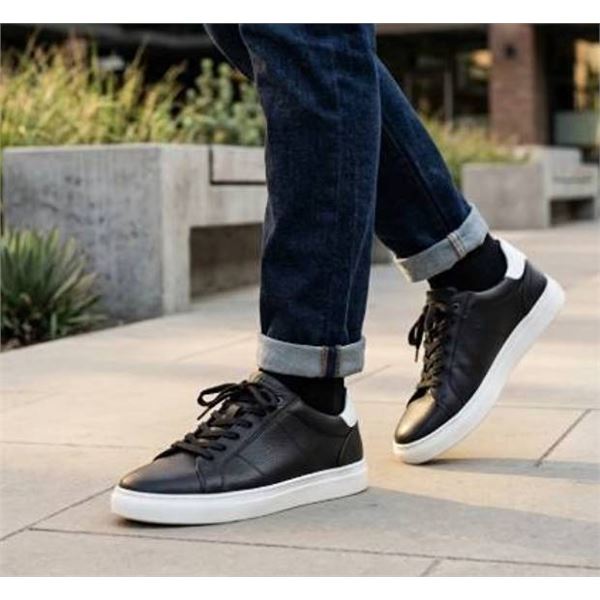 Aldo Men's Black Leather Sneakers Size 10