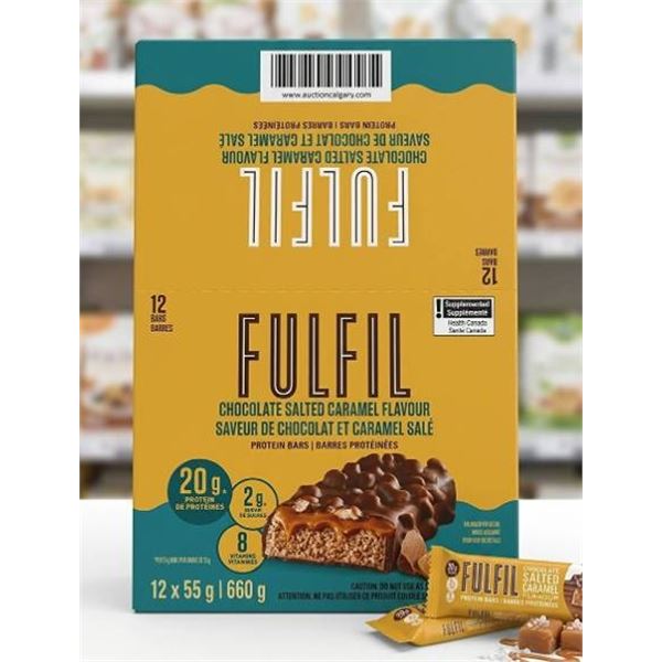 FULFIL Chocolate Salted Caramel Bars 12-Pack x 55g