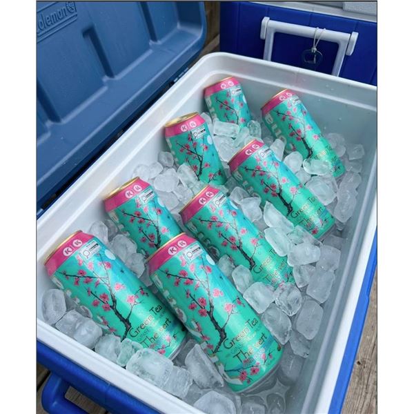 Lot of 7 - Arizona Green Tea Ginseng & Honey 680ml Cans