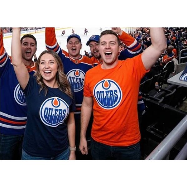 Lot of 2 - Edmonton Oilers NHL T-Shirts, Size Med