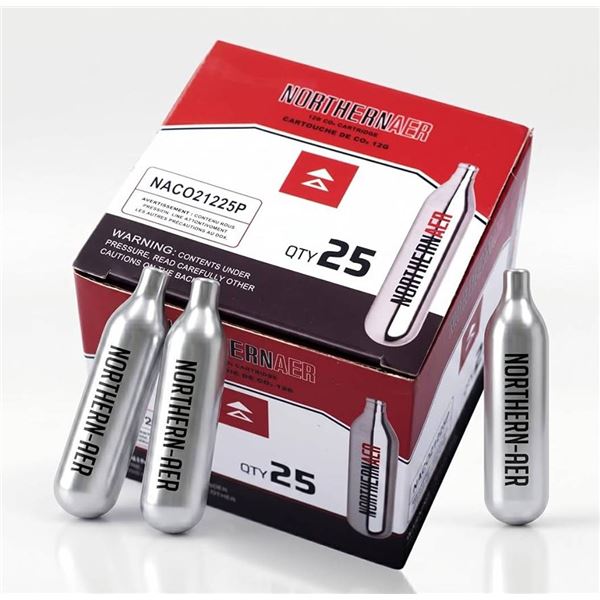 Lot of 2- 12 GRAM CO2 Cartridge Non-Threaded, CO2 Airsoft Pistol, CO2 BB Pistol, CO2 Paintball Marke