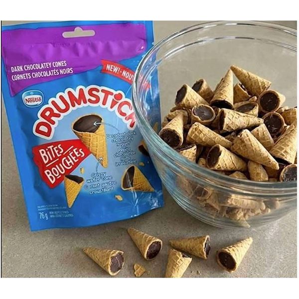 NestlÃ© Drumstick Bites Dark Chocolatey Cones 12x76g
