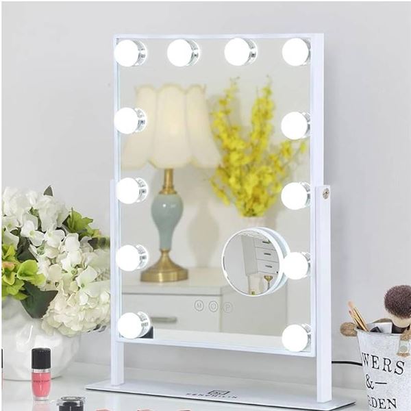 Fenchilin Hollywood Makeup Mirror White