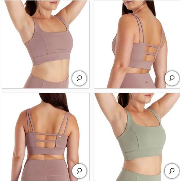 Aurum Sports Bra 2-Pack, L/G, Square Neck