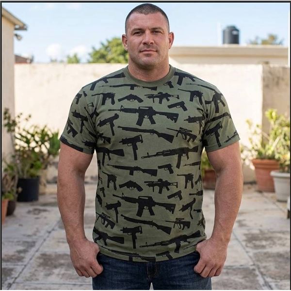 Rothco Vintage Olive Gun Print T-Shirt L