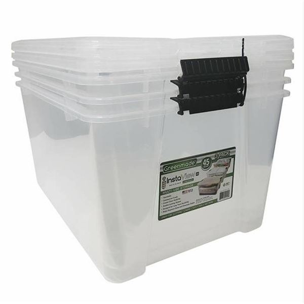 Greenmade InstaView 45 Quart Storage 3-Pack With Lids