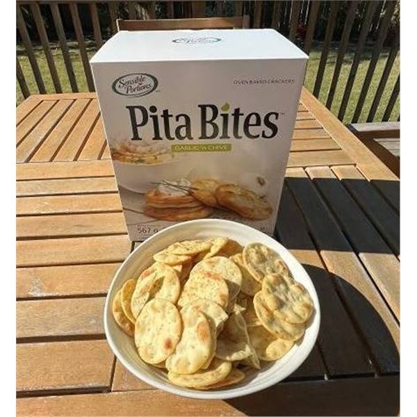 Sensible Portions Pita Bites Garlic Chive 2x283g Box