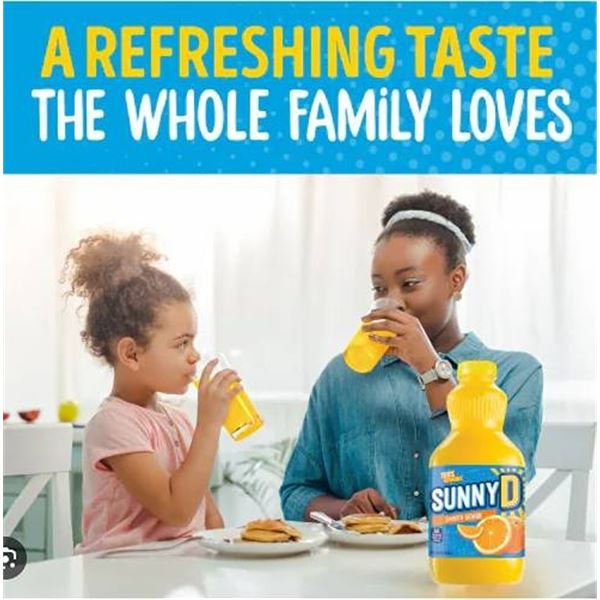 SunnyD Smooth Orange Juice, 12 x 500ml