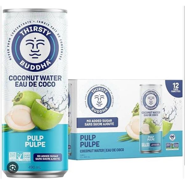 Thirsty Buddha Coconut Water 12x490ml