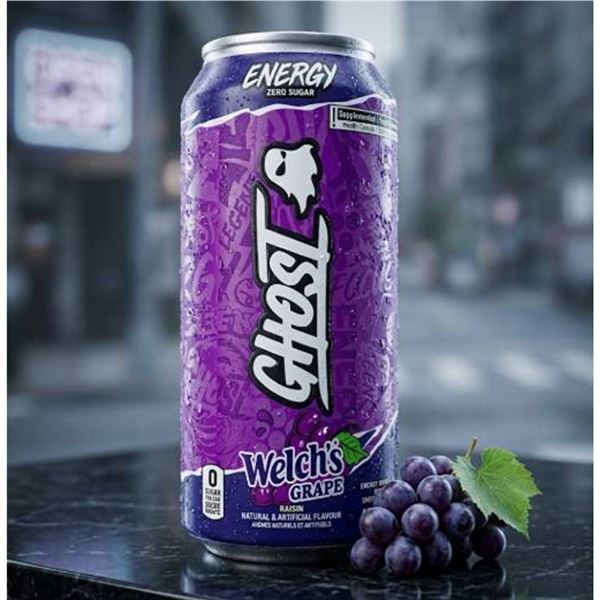 Ghost Energy Welchâ€™s Grape 473ml, 12 Cans