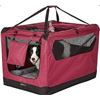 Image 1 : Amazon Basics 36-Inch Red Soft Pet Crate