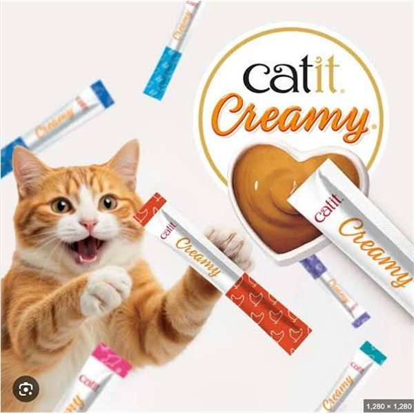 Catit Creamy Premium Lickable Cat Treats 72 TREATS