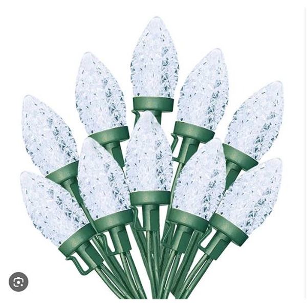 Sylvania Stay-Lit 100 LED C9 Lights White 2, 5- LIGHT SETS
