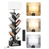 Image 1 : ZEXVIDA Black Bookcase With Lamp