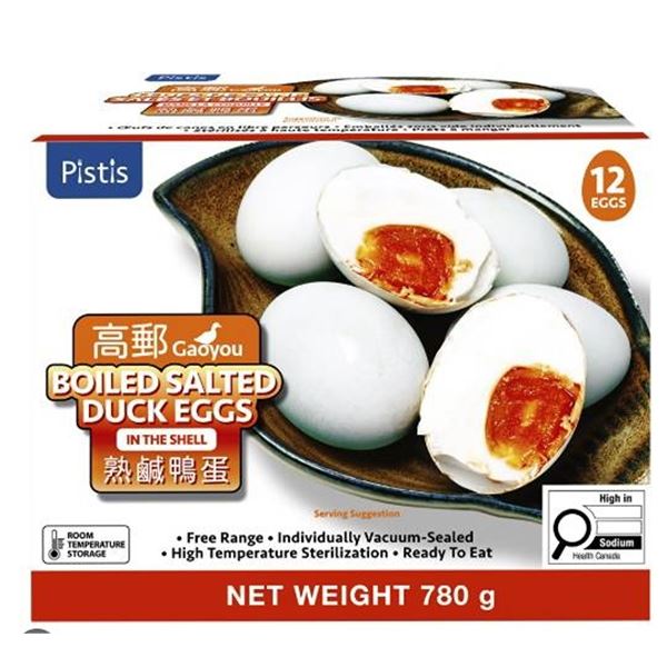 Pistis Boiled Salted Duck Eggs 12-Pack