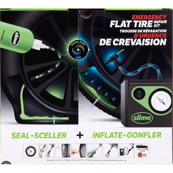 Slime Emergency Flat Tire Repair Kit